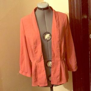 Beautiful polyester dusty mauve pleated blazer