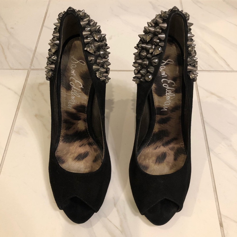 Sam Edelman Suede Silver Studded Shoes