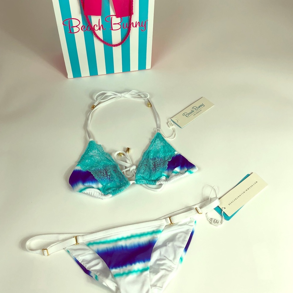 NWT sext Beach Bunny Bikini tie dye print S