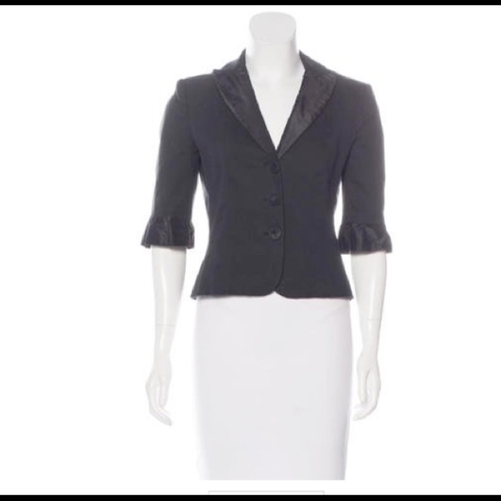Moschino Three-Quarter Sleeve Button-Up Blazer