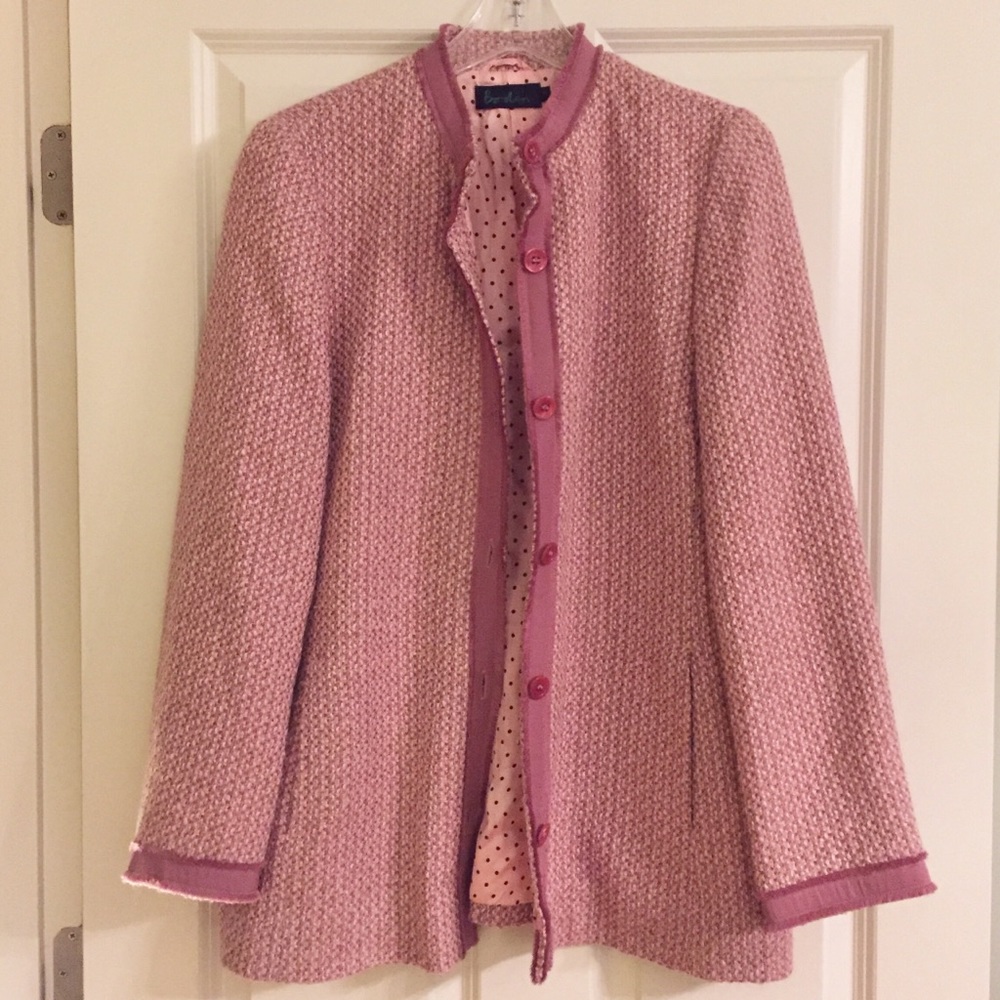 Boden Pink Tweed Blazer