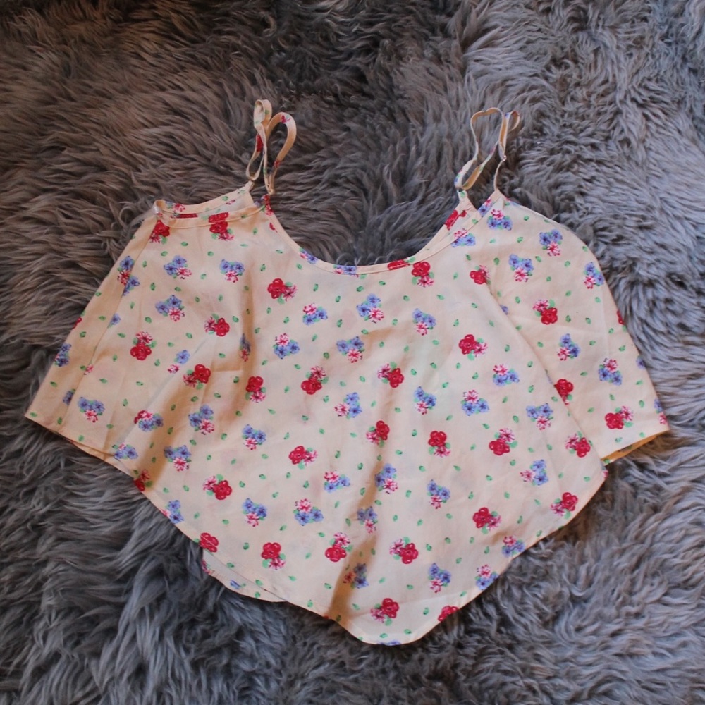 Fun Floral Cropped Top
