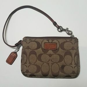 Coach corner zip wristlet
