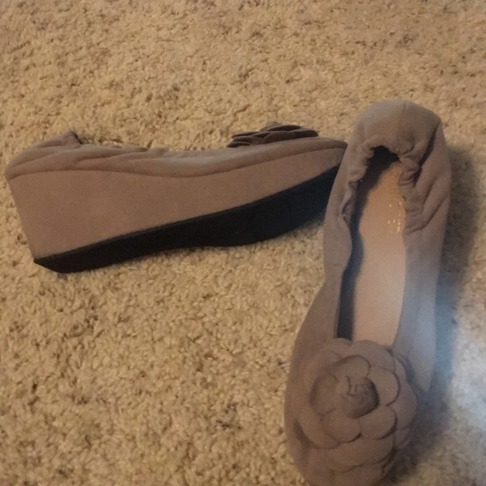 Tan Suede Wedge Shoes