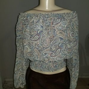 Michael Kors silk off the shoulder top