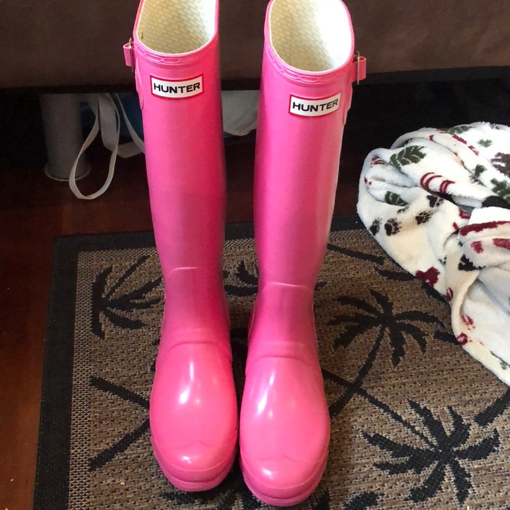 Pink hunter boots SZ 9