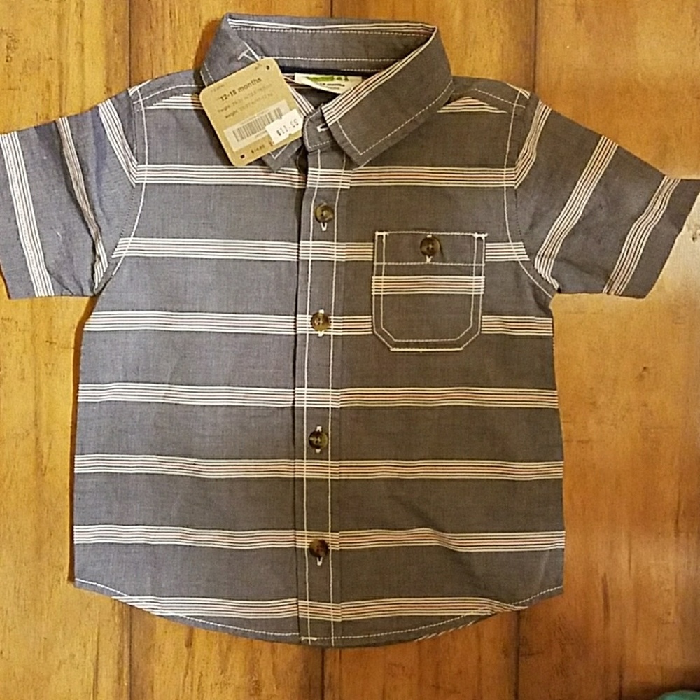 Toddler Striped Button Up