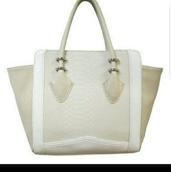 Carlos Santana Handbags - Carlos Santana White Juliana Tote w strap