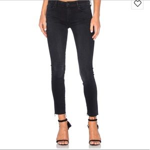 Mother Mid-rise Ankle Length Black Denim