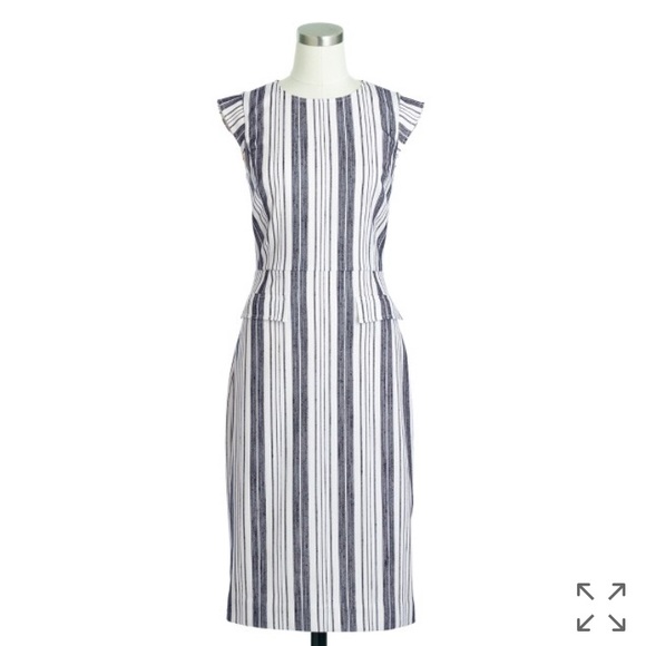 Jcrew Patch Pocket dress in striped tweed! - Picture 2 of 6
