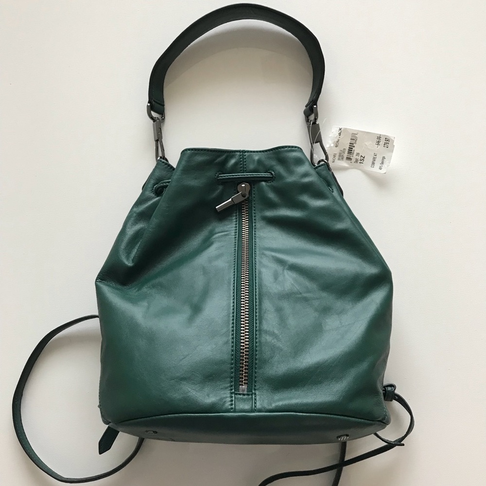 Dark Green Leather Elizabeth & James Backpack/Bag