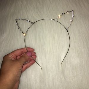 Silver “Cat Sequined Headband”