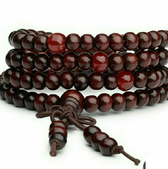 NEW 6mm Rosewood 108 Bead Mala Zen Prayer Intention Bracelet - Picture 3 of 4