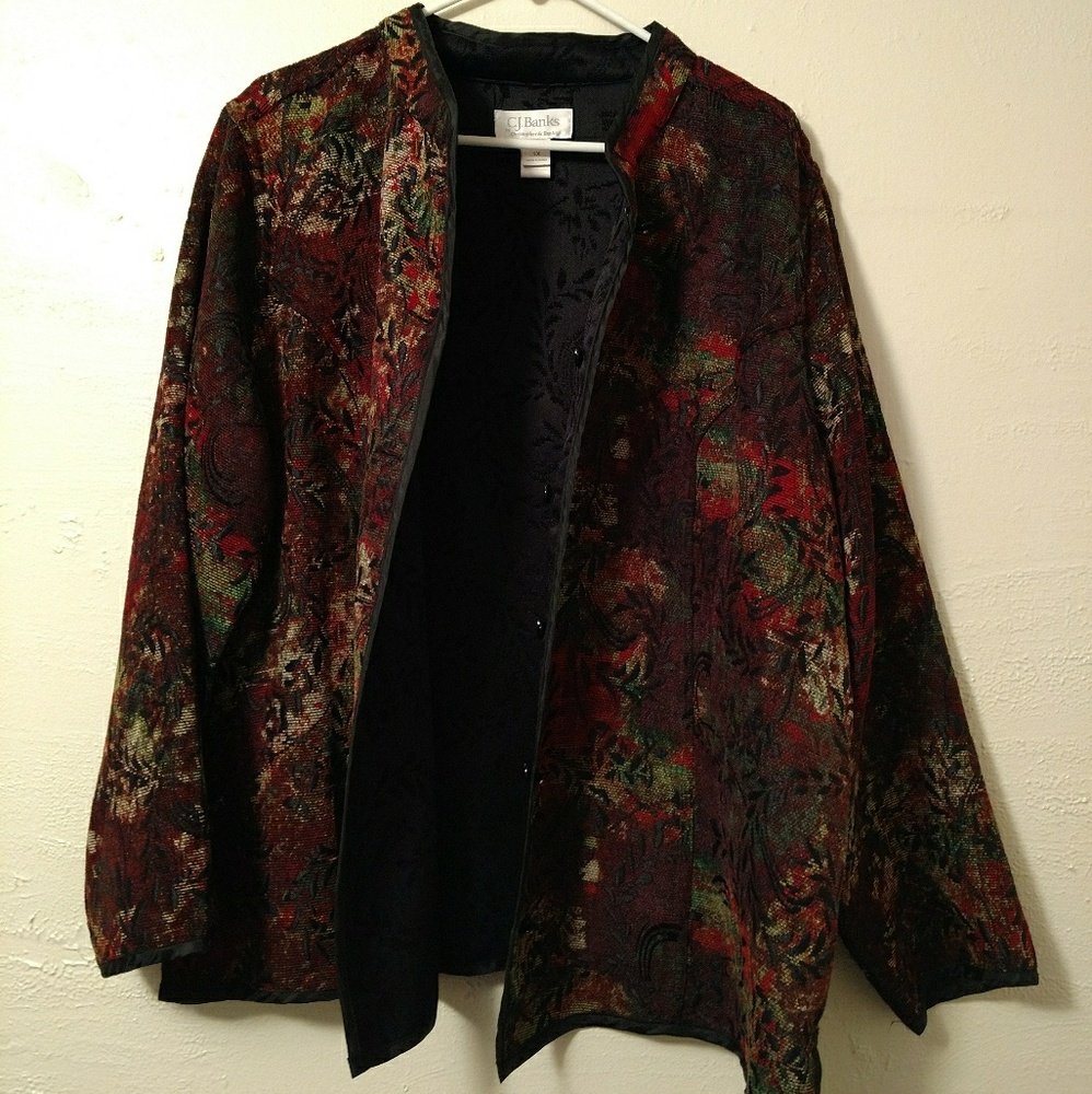 Plus size reversible jacket