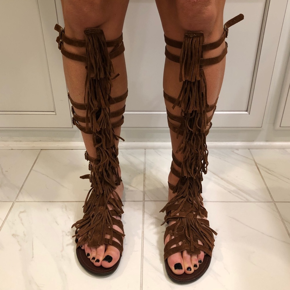 Steve Madden Villano Fringe Gladiator Sandals