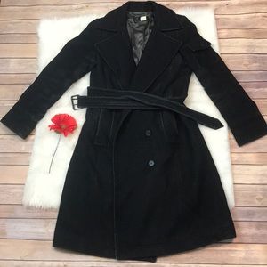 J.Crew charcoal belted trench pea coat