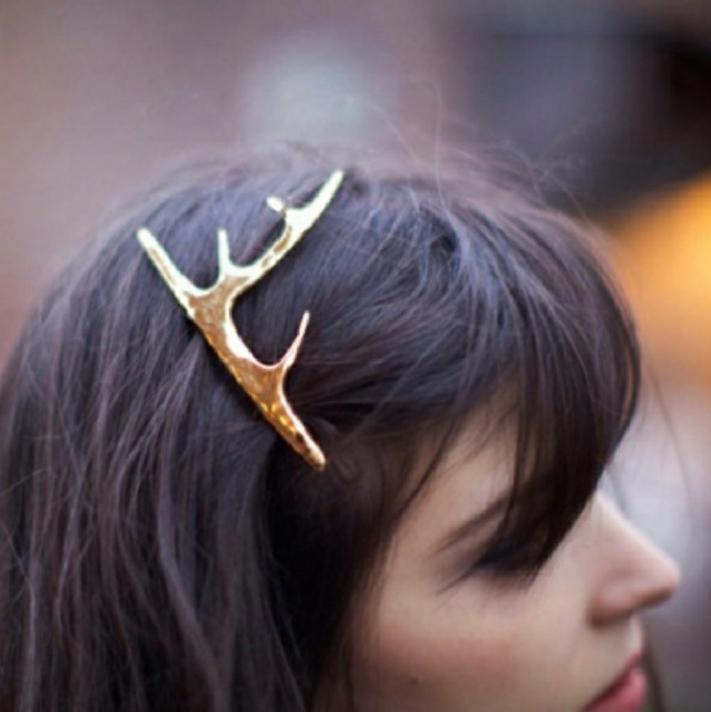 Deer Antler Hair Clip