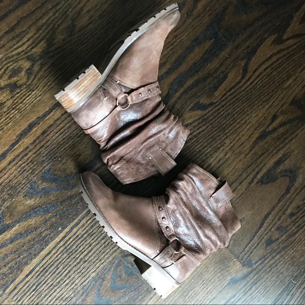 GENUINE Leather Ankle Western Boots
