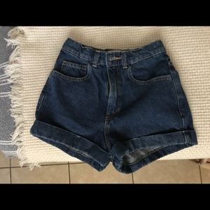 High Waist Cuff Shorts