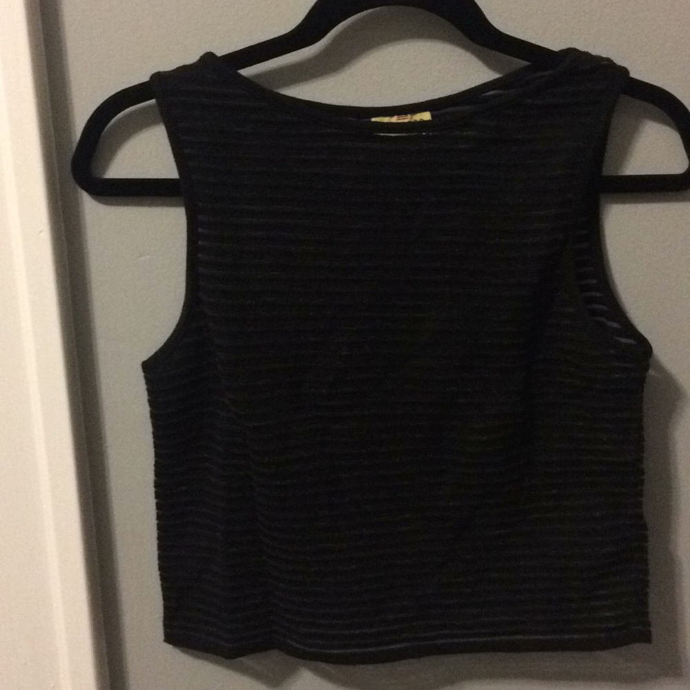 Limited Crop Top Black see through