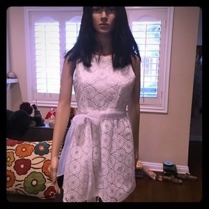 Sleeveless white dress