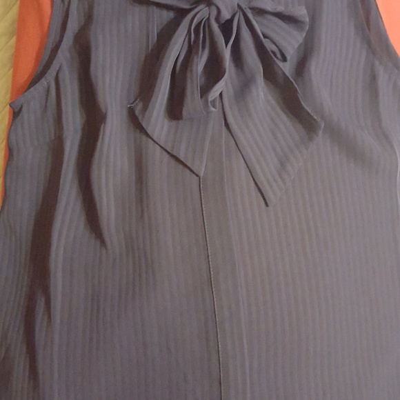 Blue Blouse with front tie & buttons - Picture 5 of 5