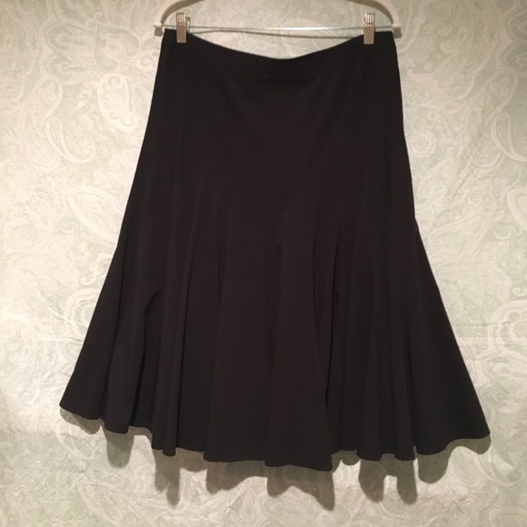 INC Black A line Skirt with Soft Pleats - Picture 2 of 3