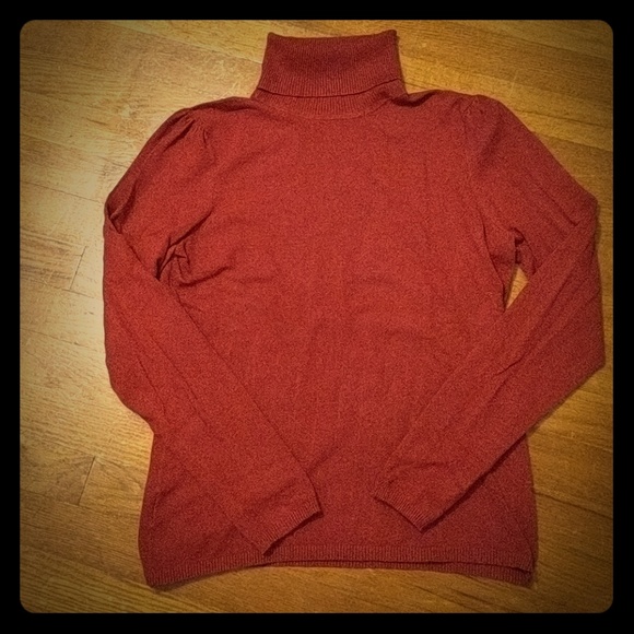Ann Taylor Loft Red Turtle Neck - Picture 1 of 3