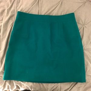 J. Crew Felt Green Mini Skirt