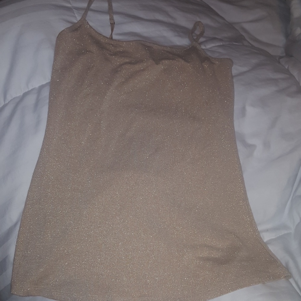 Gold shimmer tank top by Express
