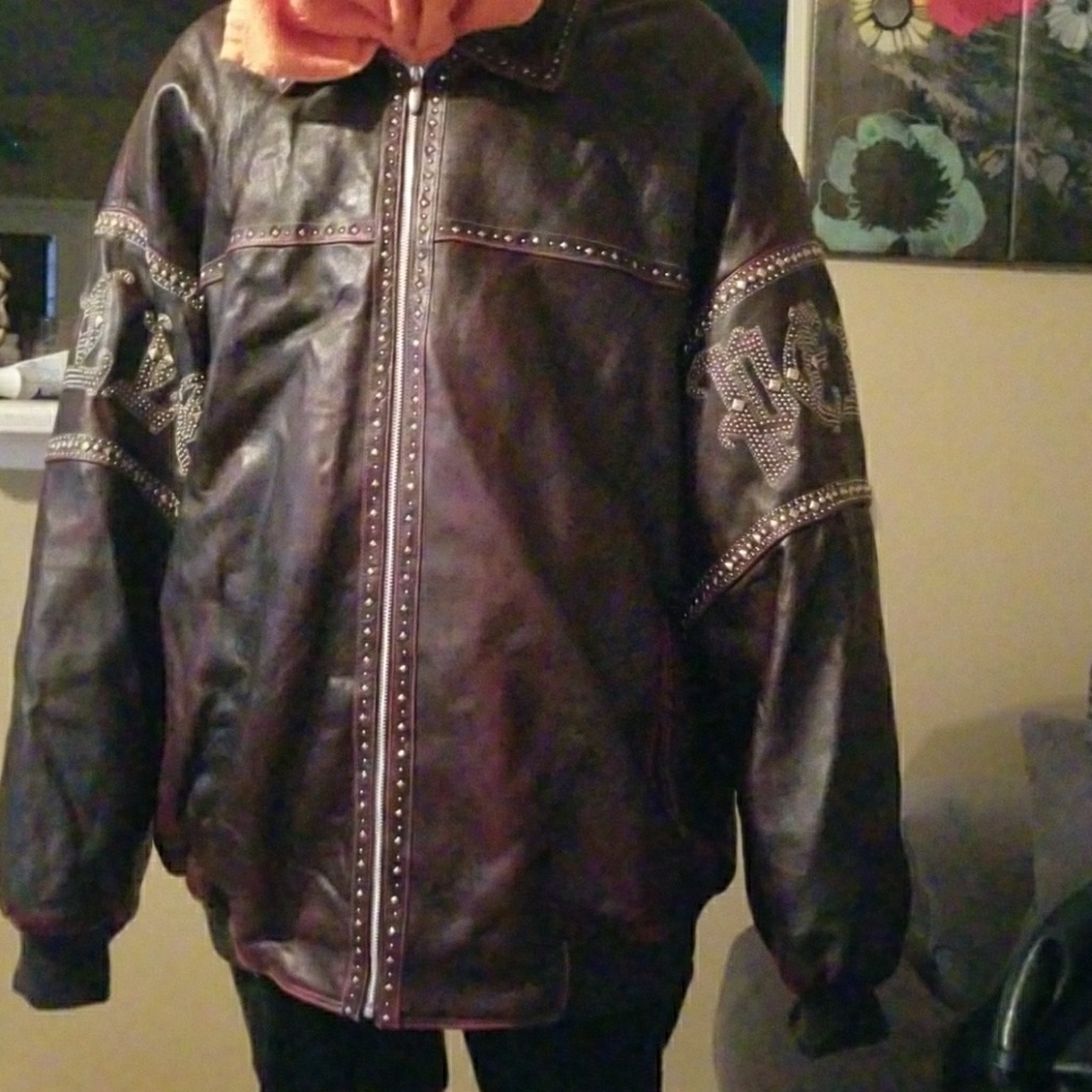 Burgandy Leather Pelle Jacket