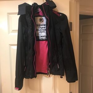 Size S superdry jacket with pink lining