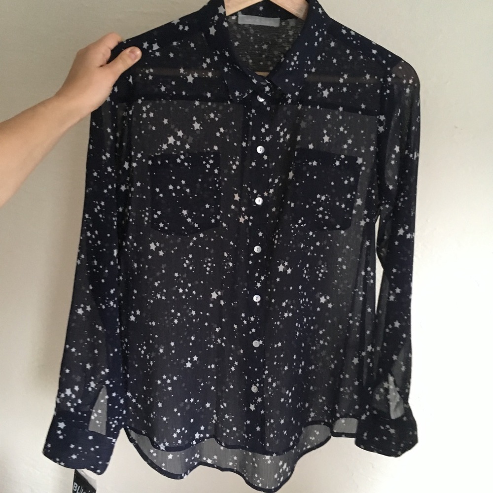 Starry deep blue dress shirt