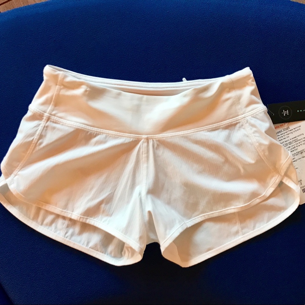 NWT | Lululemon Speed Short | White | 2