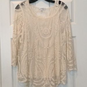Dress barn lace top with attached cami