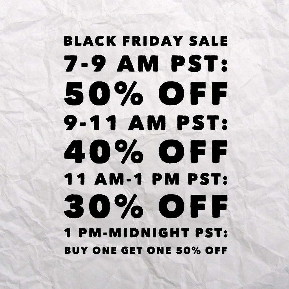 BLACK FRIDAY SALE 🔜