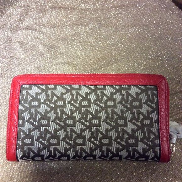 DKNY Red Leather Wallet - Picture 2 of 3