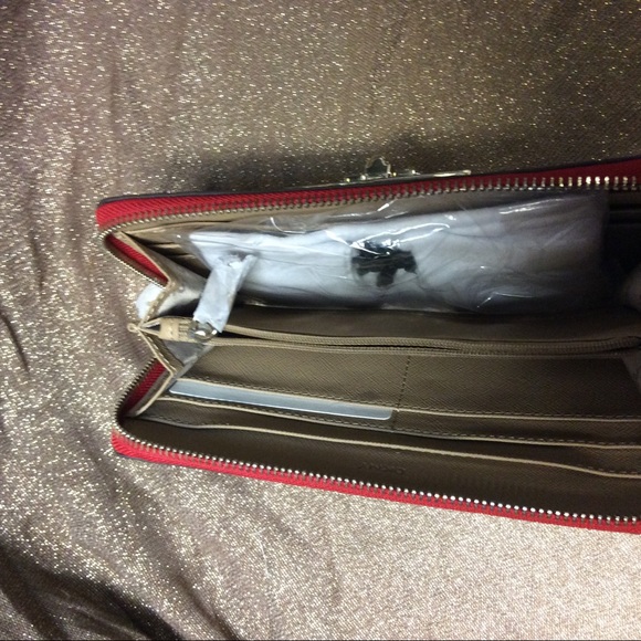 DKNY Red Leather Wallet - Picture 3 of 3