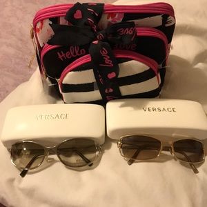 Sunglasses (2) and cosmetic bag set (bundle)
