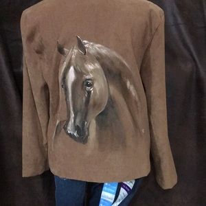 Suede Jacket Hand Painted