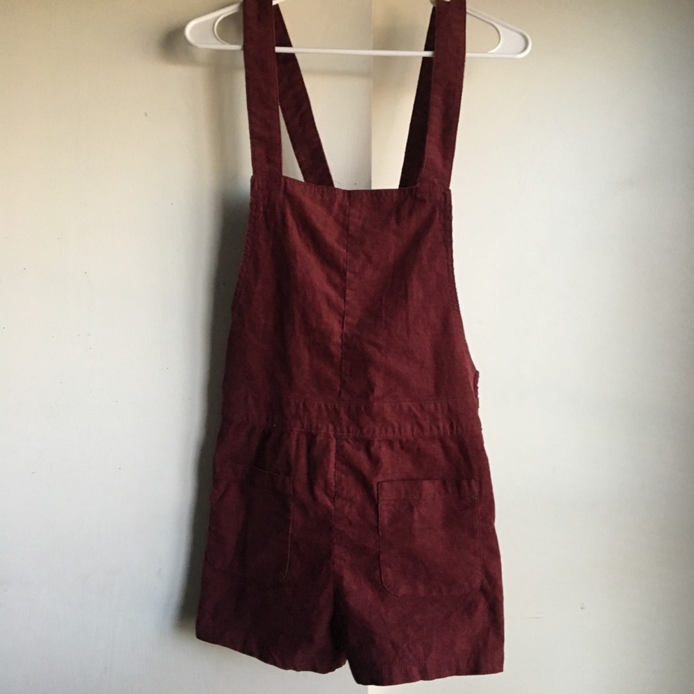 Maroon shorts overalls