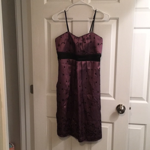 NWT Silky dress with velvet designs - Picture 1 of 1
