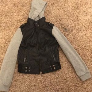 Hooded Leather Jacket
