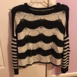 Black and white striped sweater