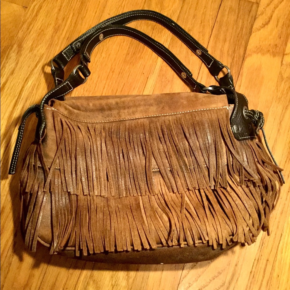 Authentic Hogan Suede Tassel Handbag
