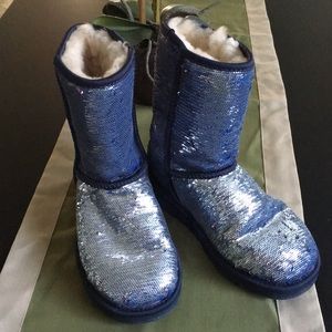 UGG blue sequins boots