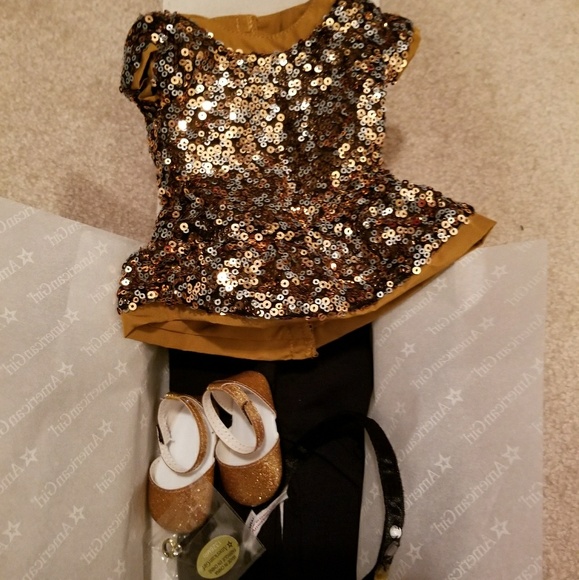 american girl golden sparkle outfit