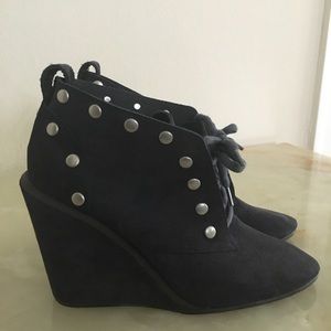 See by Chloe suede wedge booties