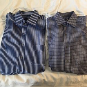 2 Men’s Club Room blue button down 16.5 shirt