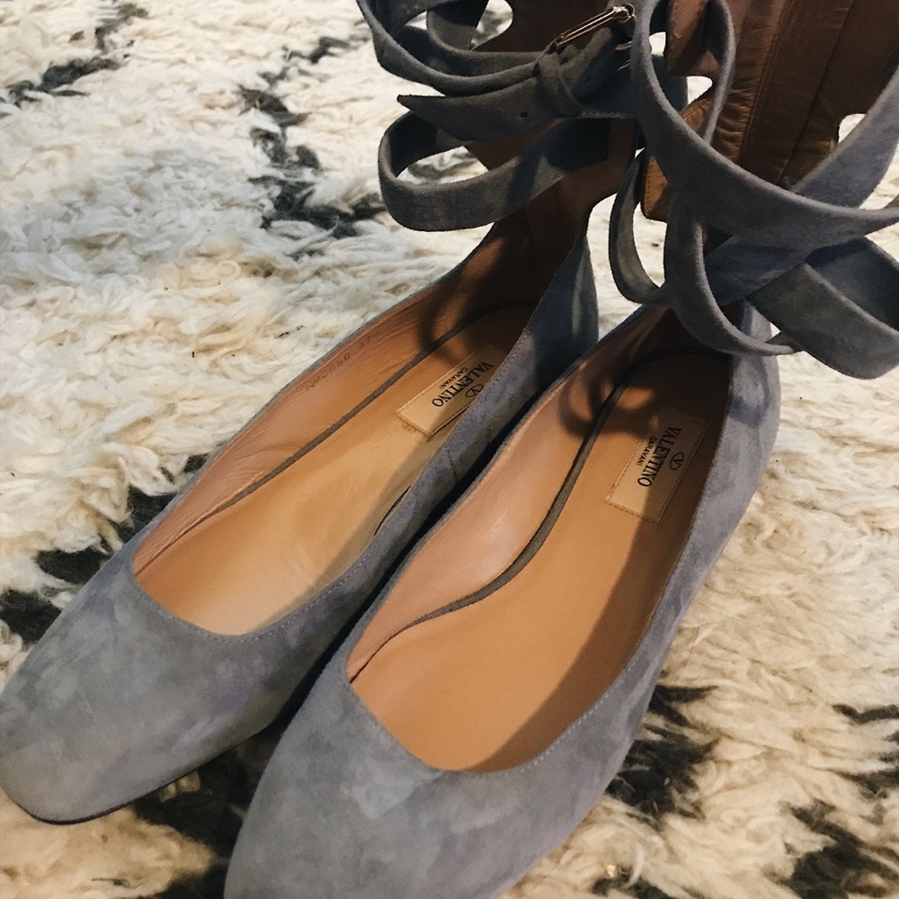 Valentino Garavani suede ballerinas - Blue 37.5
